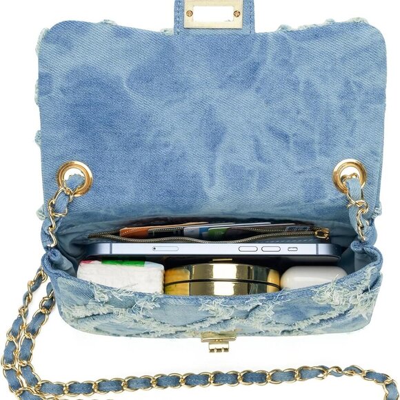 Quilted Crossbody Bags for Women, Small Soft Shoulder Handbags, Ladies Mini Vega - Picture 4 of 6